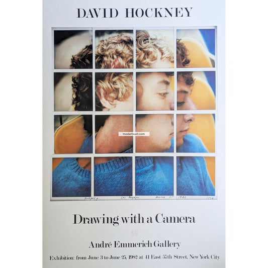 David Hockney vintage poster Drawing with camera