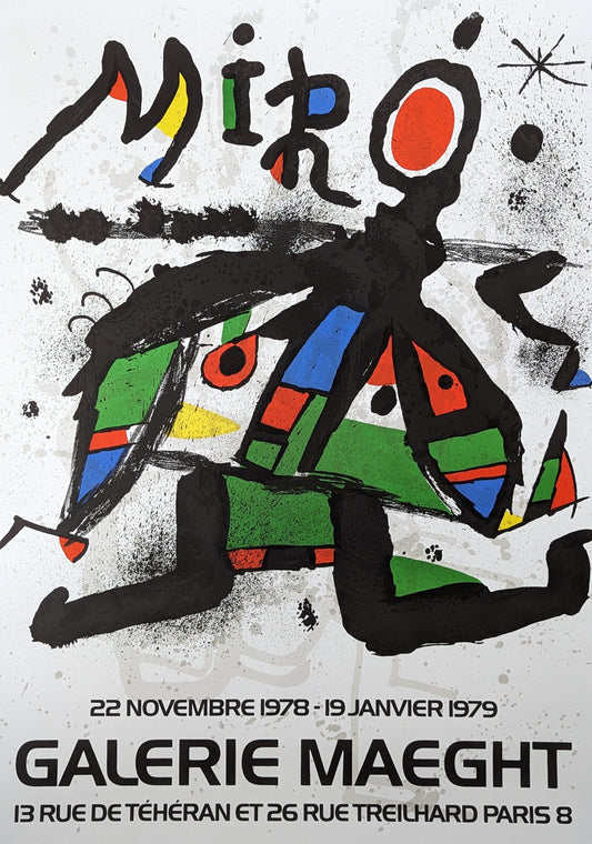Joan Miro original exhibition poster 1978