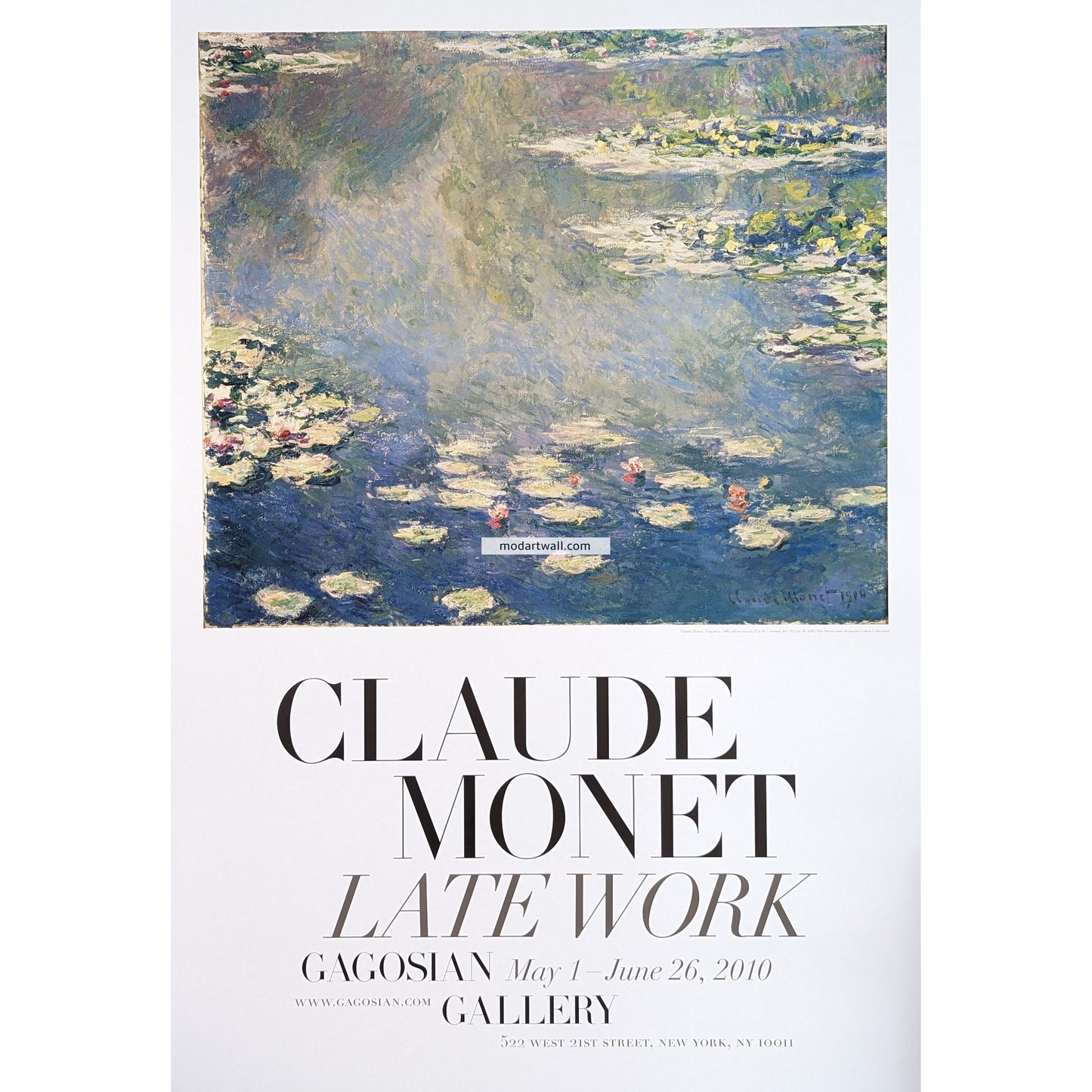 Claude Monet original exhibition poster Late Work