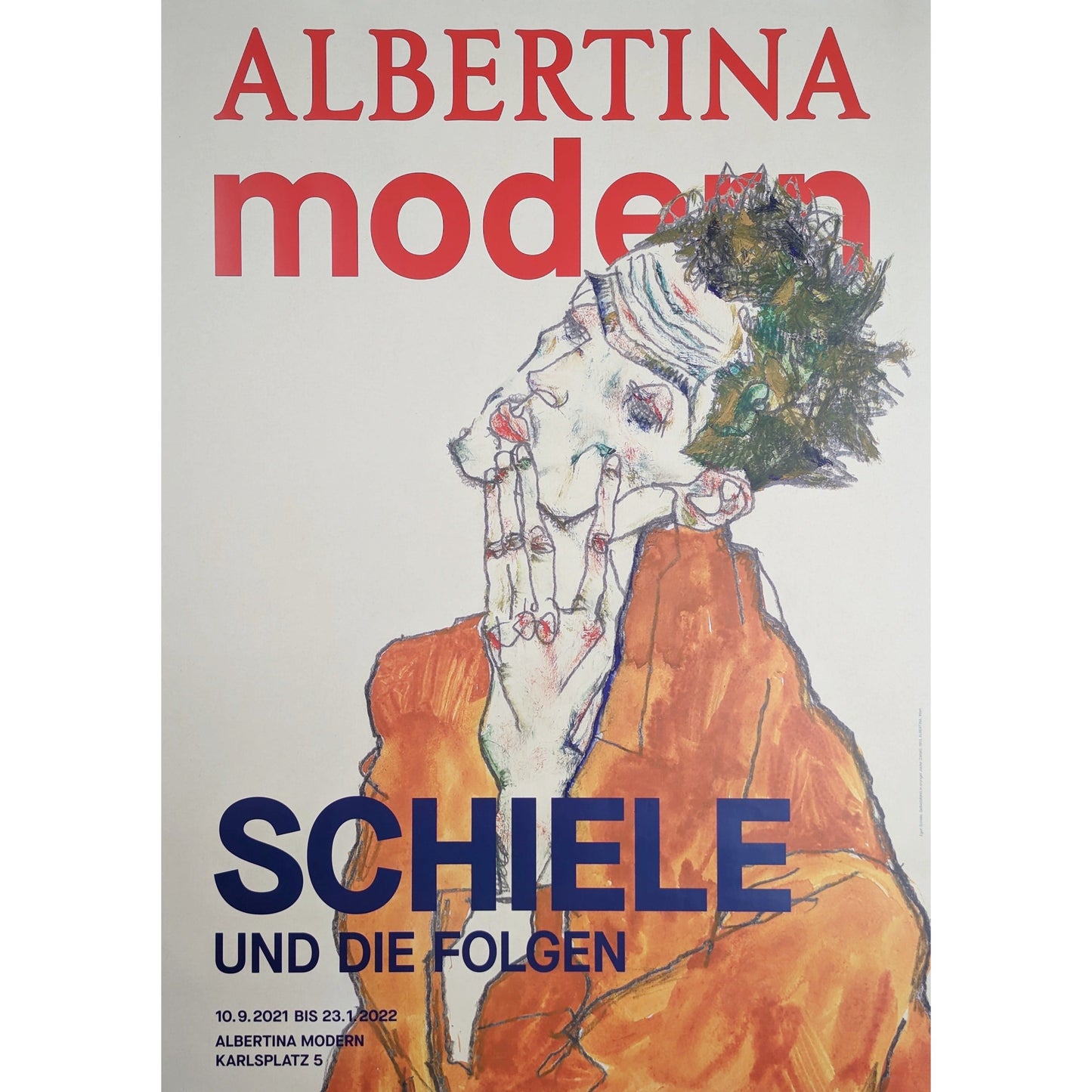 Egon Schiele original exhibition poster 2021