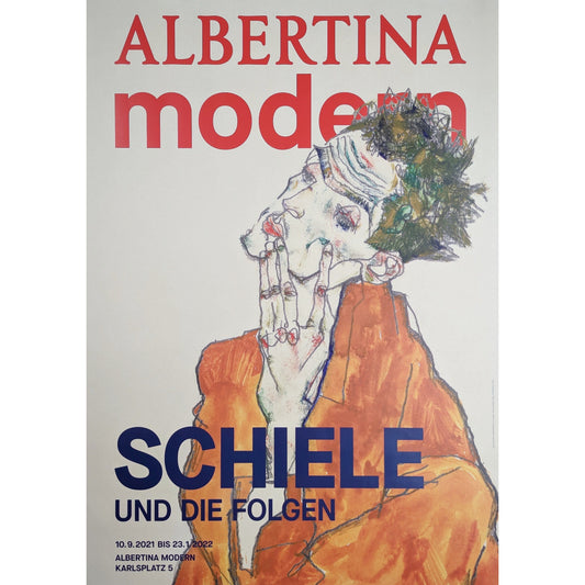Egon Schiele original exhibition poster 2021