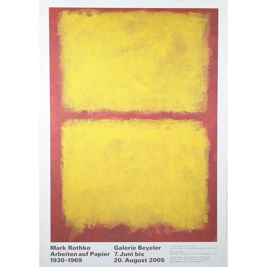 Mark Rothko original exhibition poster