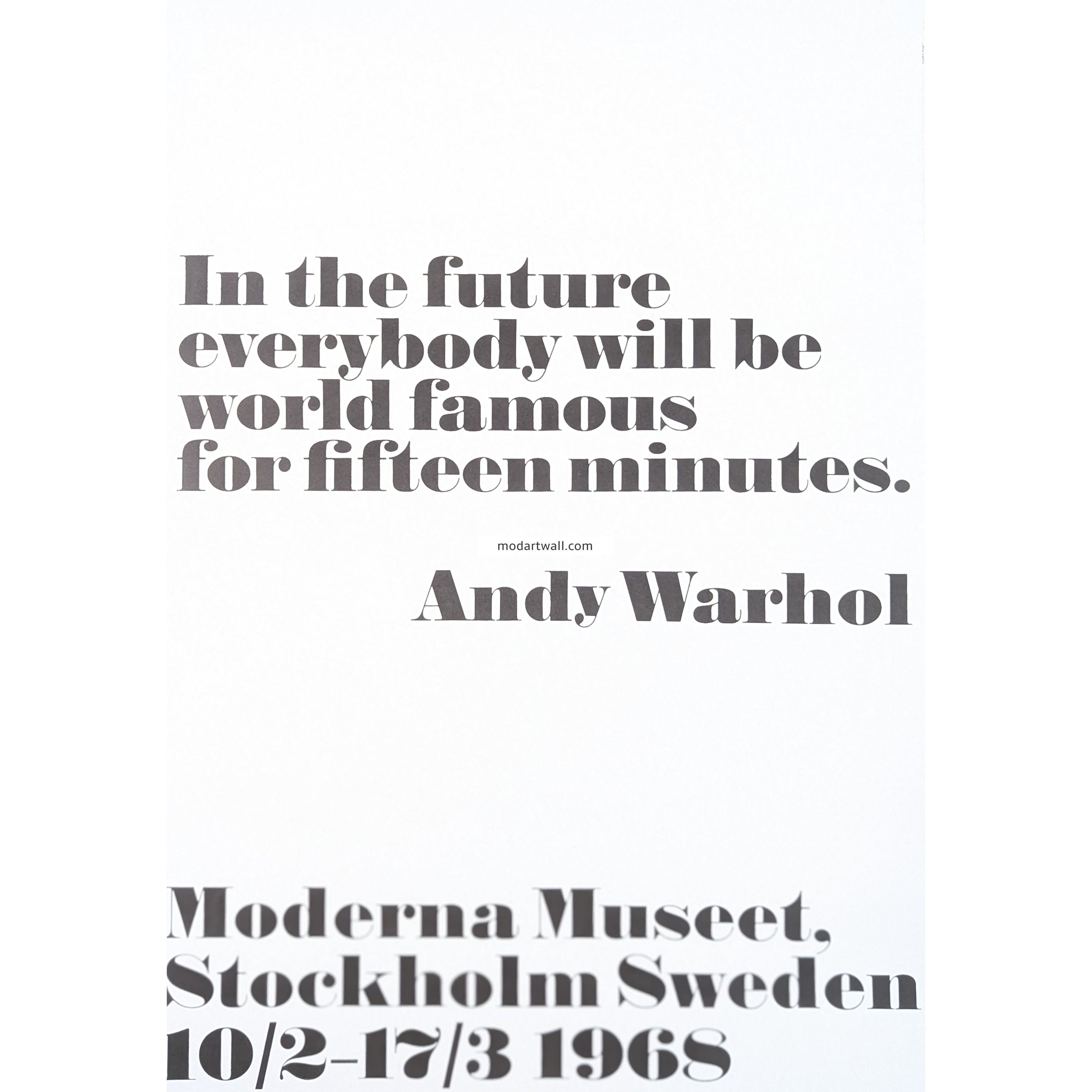 Andy Warhol original gallery poster – ModArtWall