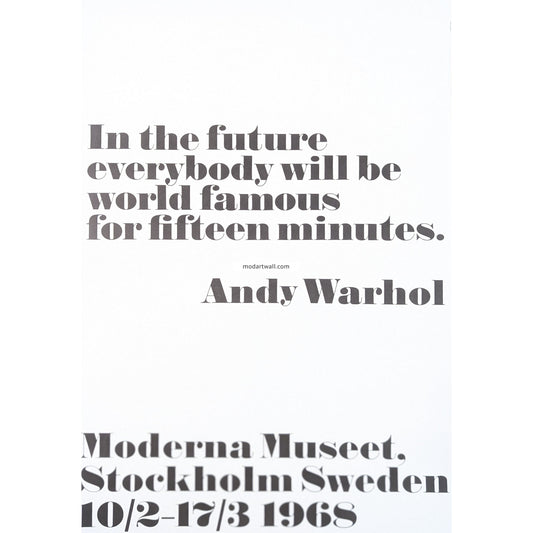 Andy Warhol original gallery poster