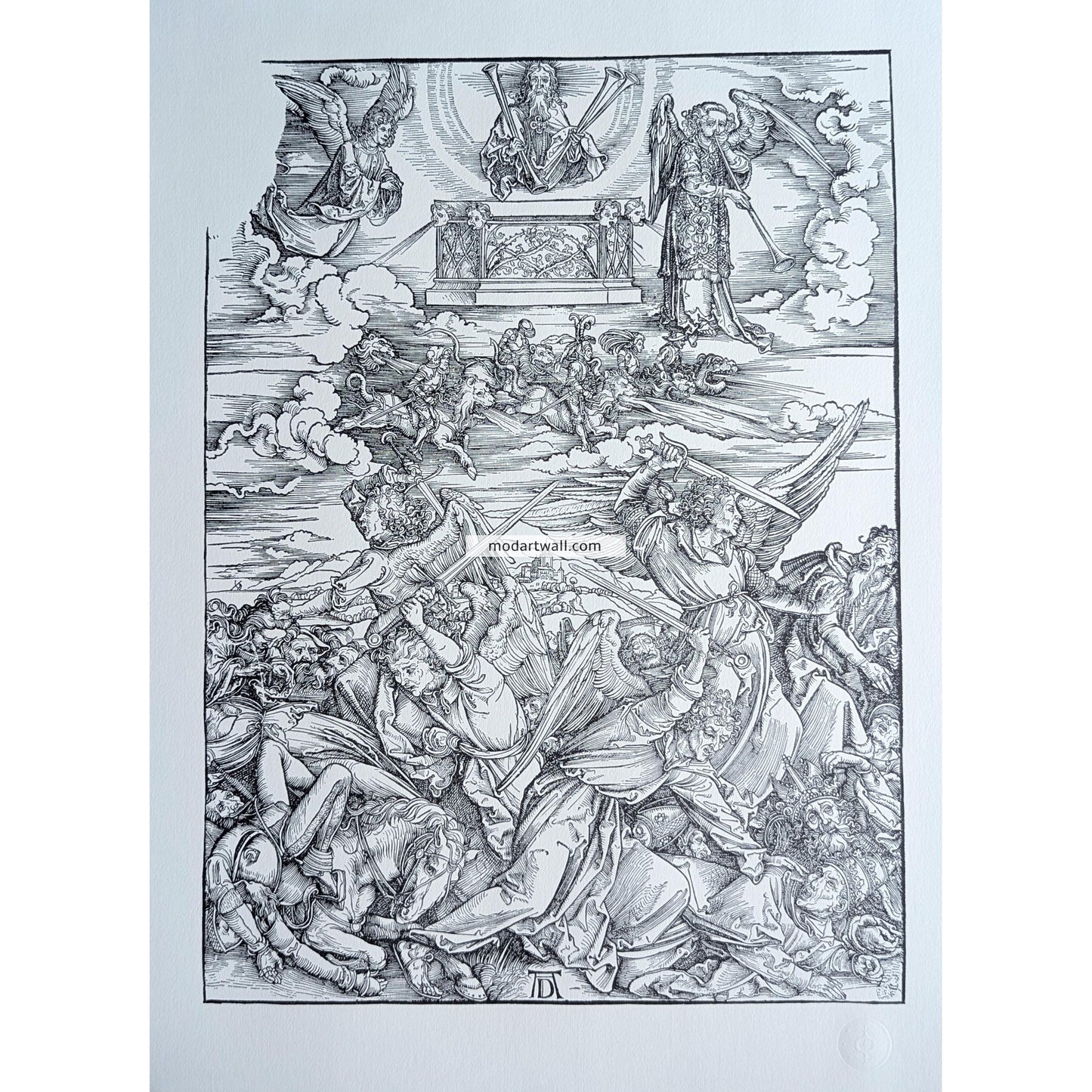 Albrecht Durer vintage lithograph The Apocalypse