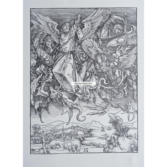 Albrecht Durer Vintage Lithograph - The Apocalypse