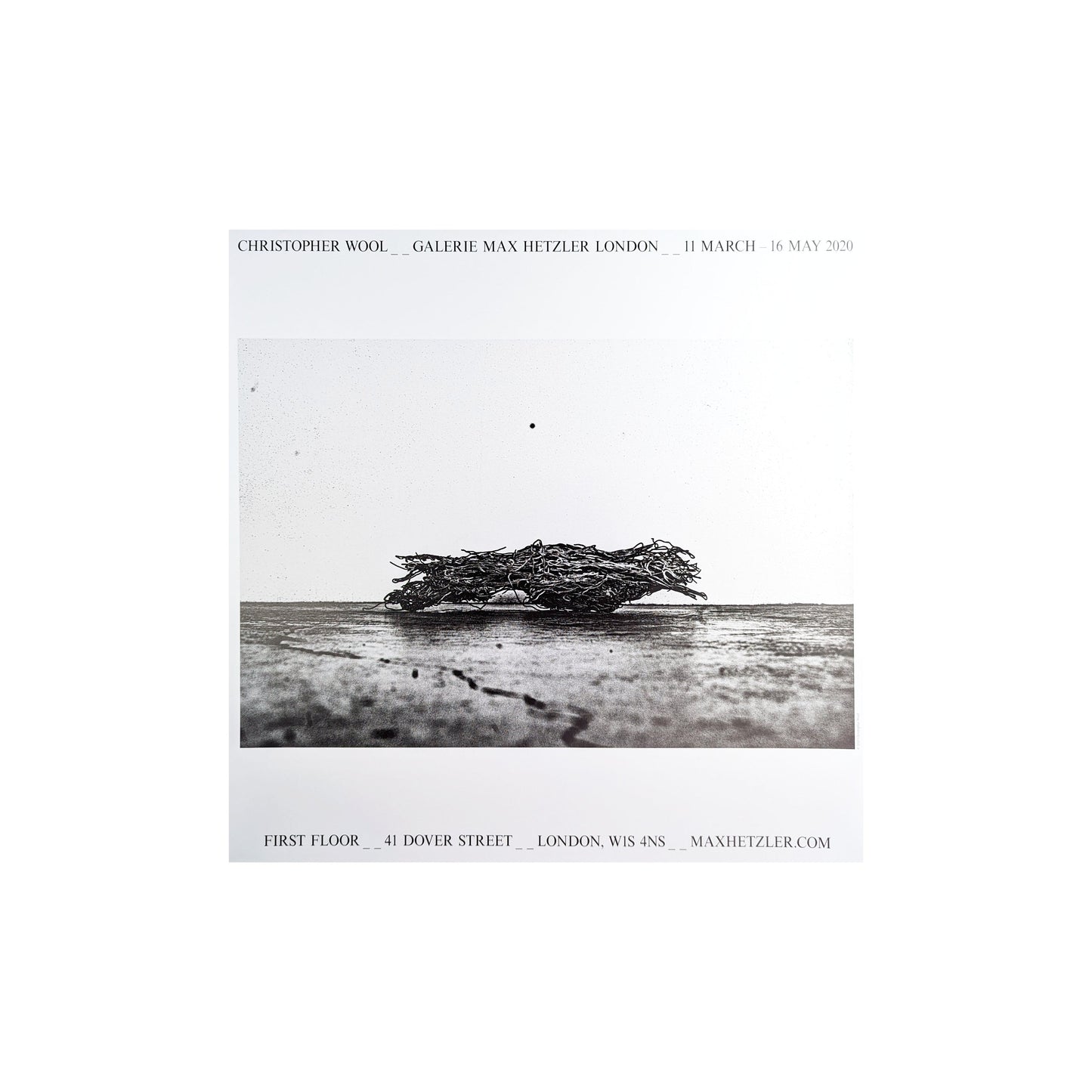 Christopher Wool limited edition exhibition poster