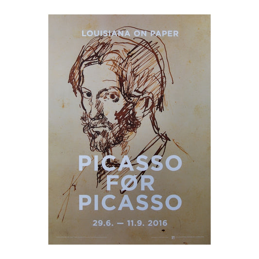 Picasso original exhibition poster Self Portrait